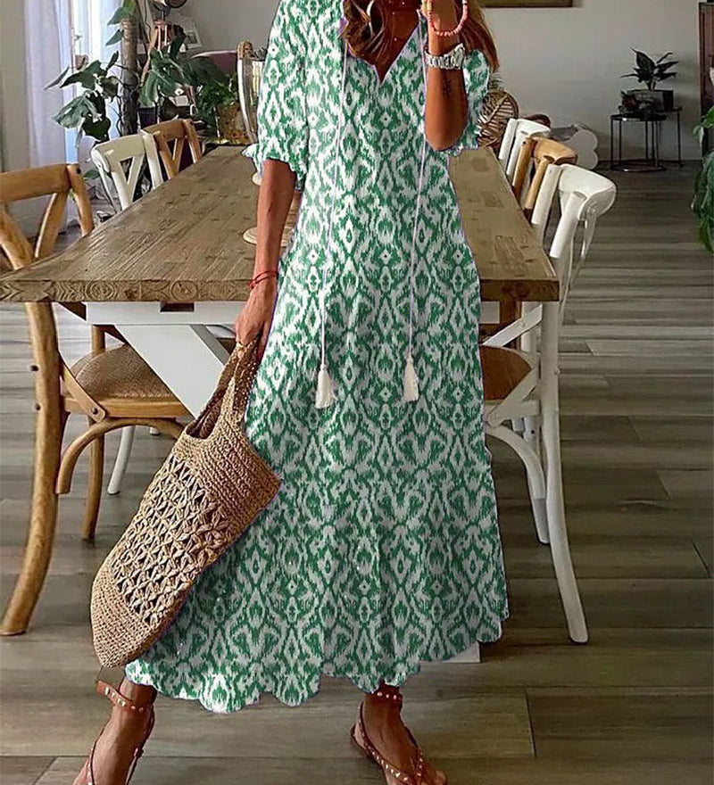 Michaela - Bohemian Dress with Tummy Coverage