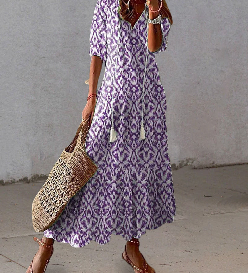 Michaela - Bohemian Dress with Tummy Coverage