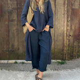 Vaelora - Elegant Draped Ensemble
