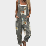 Cozy Patterned Overalls