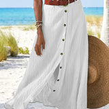 Syndy - Flowing Button-Up Skirt