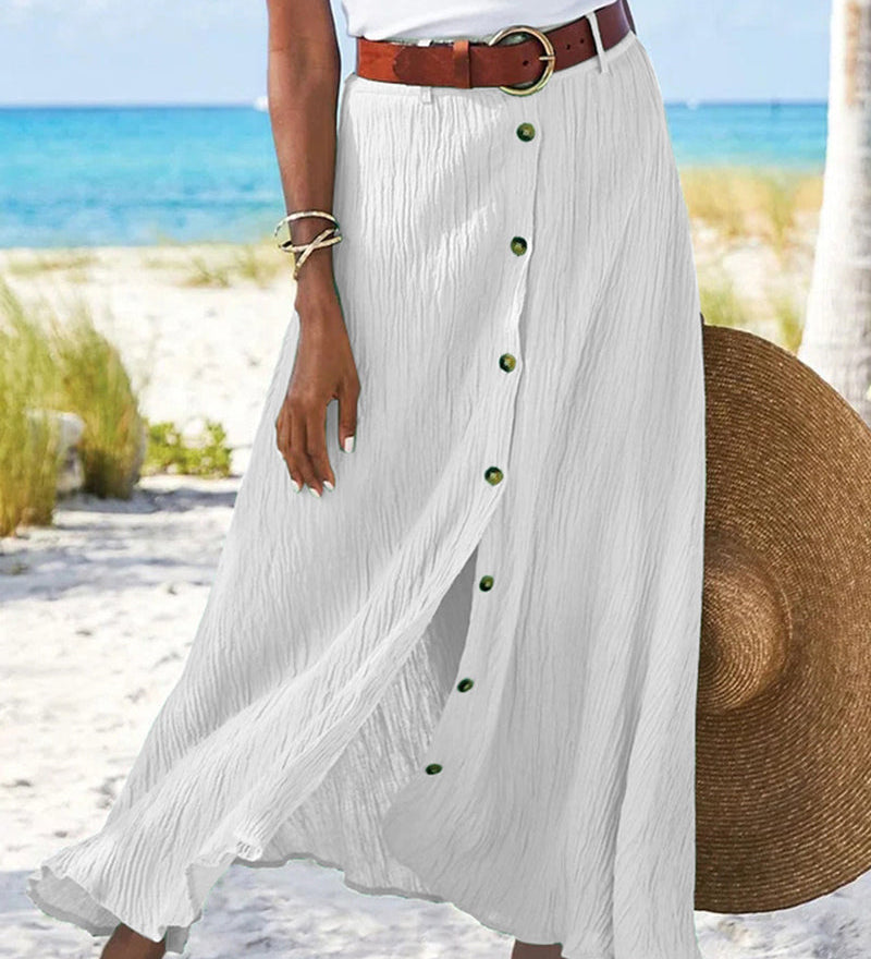 Syndy - Flowing Button-Up Skirt