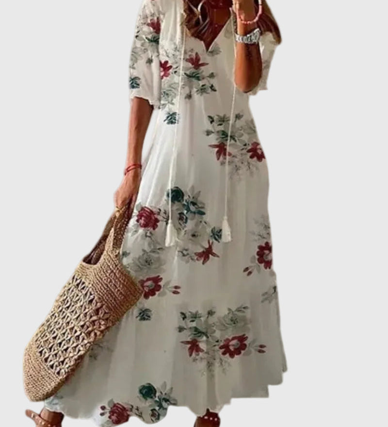 Amalia | Retro Bohemian Summer Maxi Dress