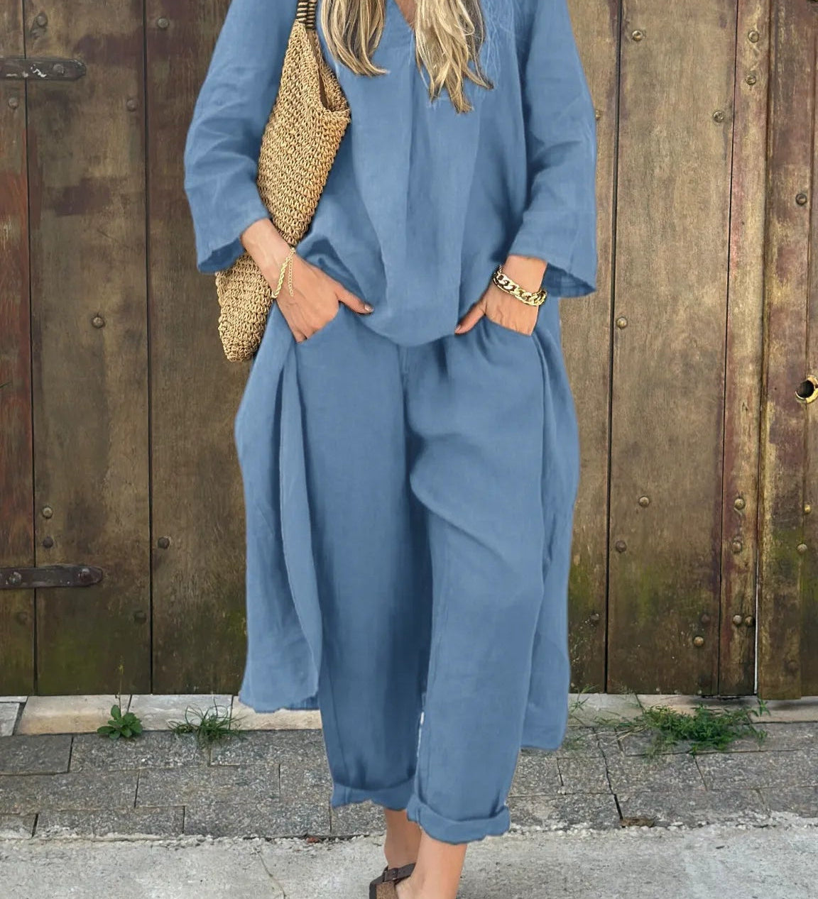 Vaelora - Elegant Draped Ensemble
