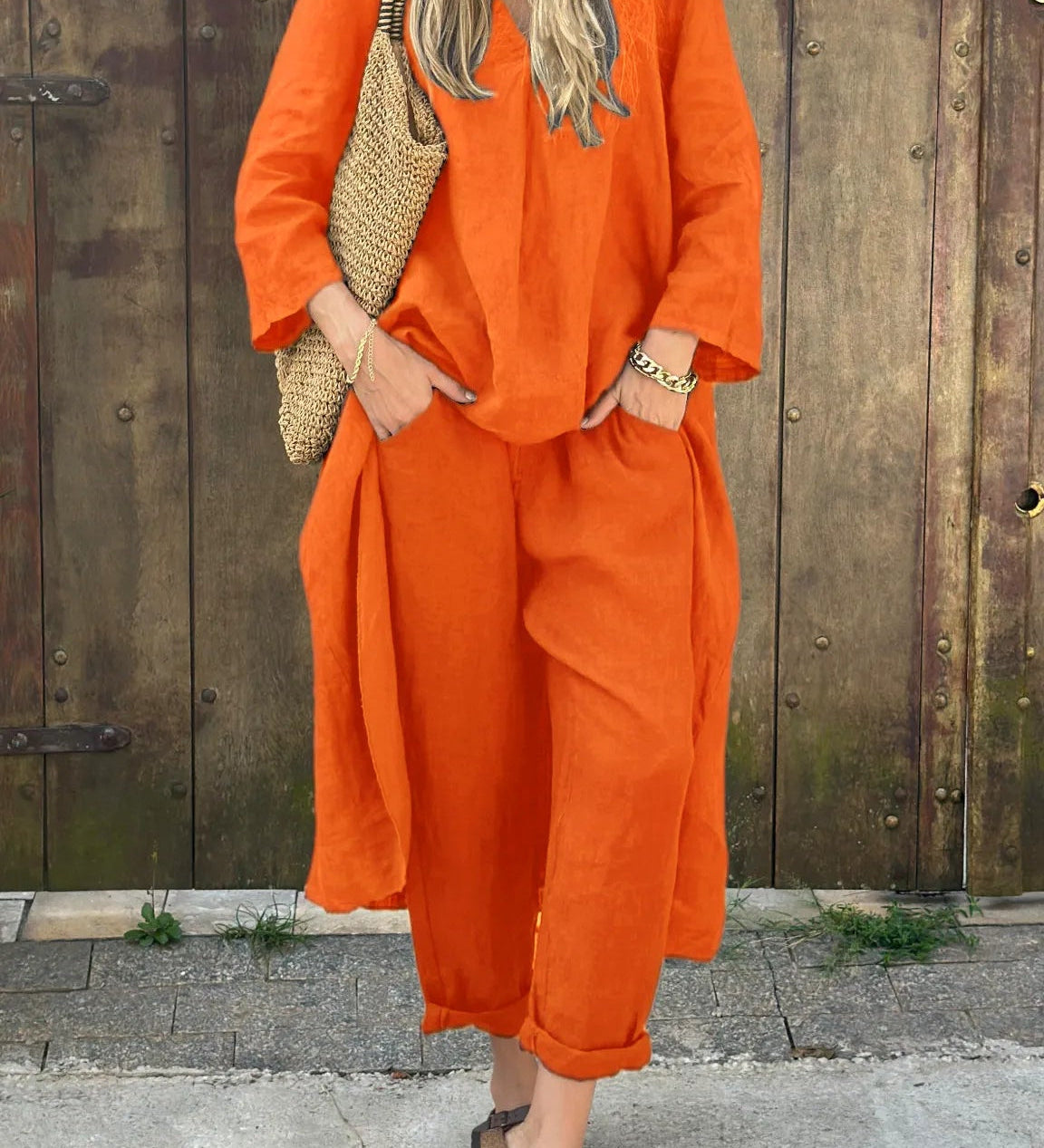 Vaelora - Elegant Draped Ensemble
