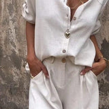 Melda - Breezy Button-Up Ensemble