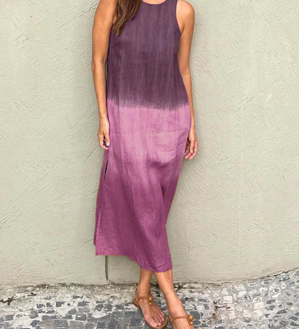 Casual Gradient Dress in Heather