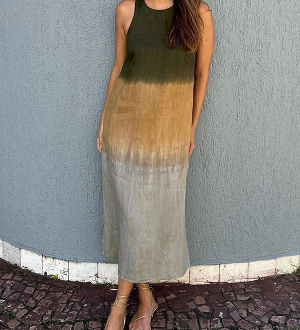 Casual Gradient Dress in Heather
