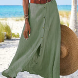 Syndy - Flowing Button-Up Skirt