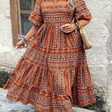 Joraine - Flowing Ethnic-Inspired Dress