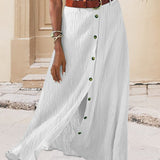 Syndy - Flowing Button-Up Skirt