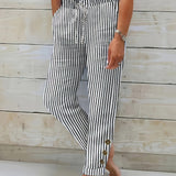 Raquelle - Relaxed Striped Trousers