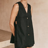Fiona - Sleeveless Button-Up Ensemble
