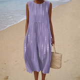Relaxed Fit Sleeveless Summer Dress