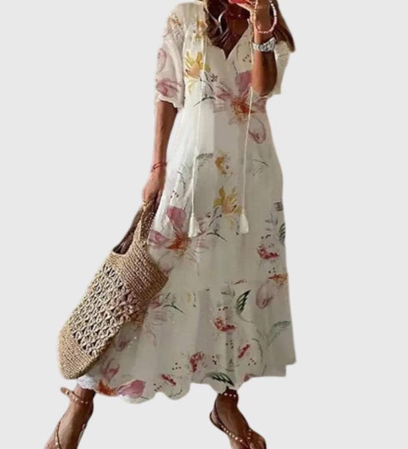 Amalia | Retro Bohemian Summer Maxi Dress