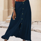 Syndy - Flowing Button-Up Skirt