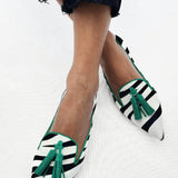 Riane™ Green Zebra Print Loafers