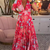 Floriana - Lively Floral Print Dress
