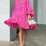 Lydia - Lace-Trimmed Eyelet Dress
