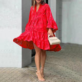 Lydia - Lace-Trimmed Eyelet Dress