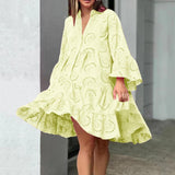 Lydia - Lace-Trimmed Eyelet Dress