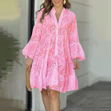 Lydia - Lace-Trimmed Eyelet Dress