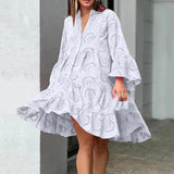 Lydia - Lace-Trimmed Eyelet Dress