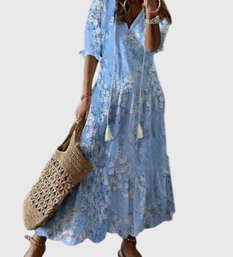 Amalia | Retro Bohemian Summer Maxi Dress