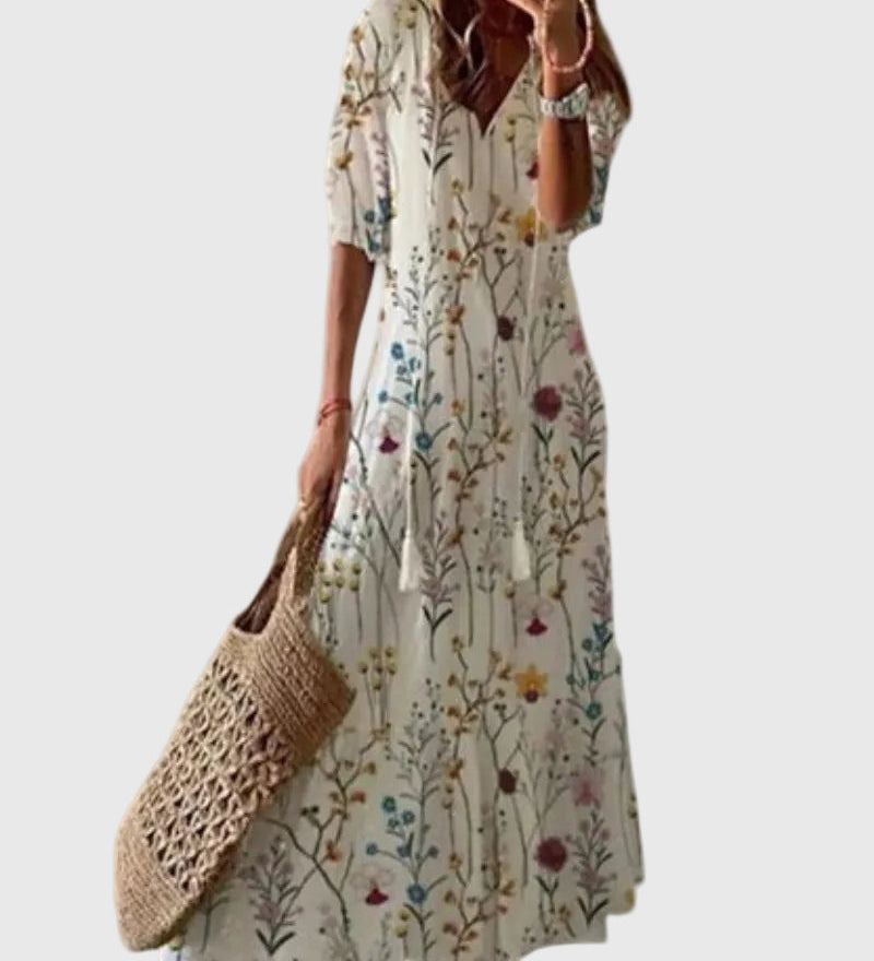 Amalia | Retro Bohemian Summer Maxi Dress