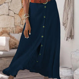 Syndy - Flowing Button-Up Skirt