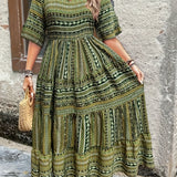 Joraine - Flowing Ethnic-Inspired Dress