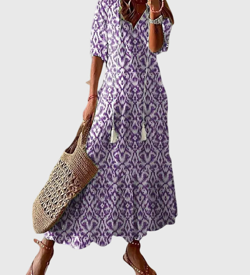 Amalia | Retro Bohemian Summer Maxi Dress