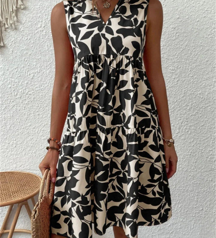 TASHA | Flared Midi Fluid Dress