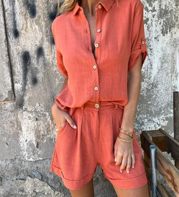 Melda - Breezy Button-Up Ensemble