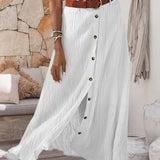 Syndy - Flowing Button-Up Skirt