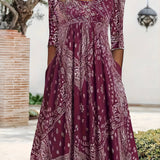 ELOWEN | Relaxed Long Sleeve Midi Dress
