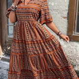 Joraine - Flowing Ethnic-Inspired Dress