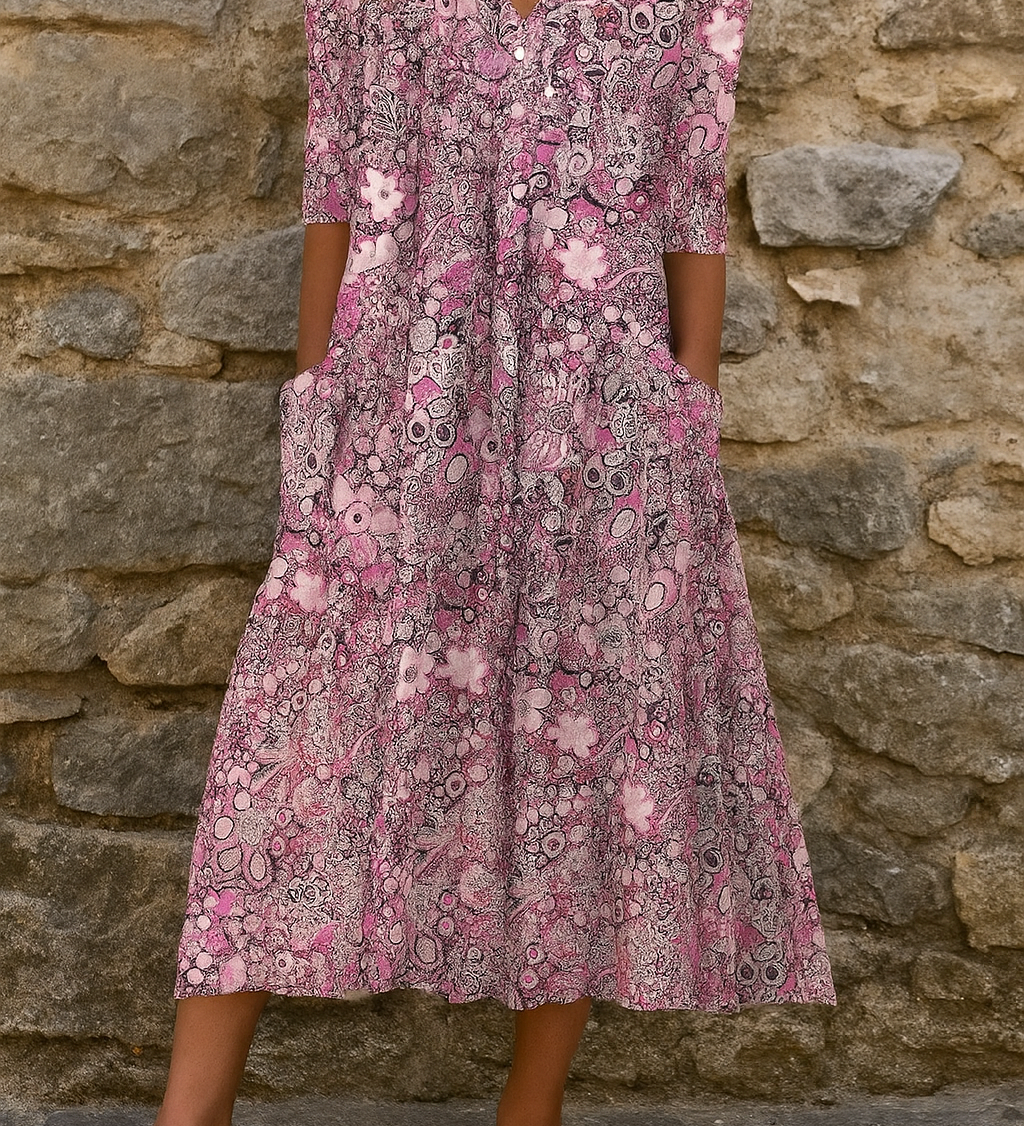 Harlow | Chic V-Neck Elegant Dress