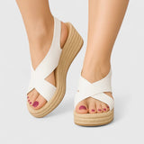 Bellany - Crisscross Wedge Sandals