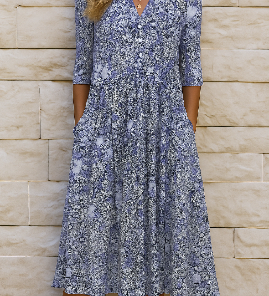Harlow | Chic V-Neck Elegant Dress