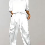 Finley - Luxe Silk Cargo Lounge Ensemble