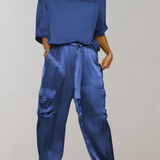 Finley - Luxe Silk Cargo Lounge Ensemble