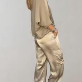 Finley - Luxe Silk Cargo Lounge Ensemble