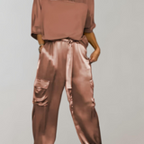 Finley - Luxe Silk Cargo Lounge Ensemble