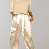 Finley - Luxe Silk Cargo Lounge Ensemble