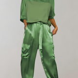 Finley - Luxe Silk Cargo Lounge Ensemble