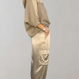 Finley - Luxe Silk Cargo Lounge Ensemble