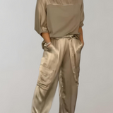 Finley - Luxe Silk Cargo Lounge Ensemble