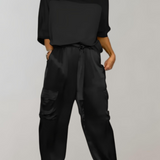 Finley - Luxe Silk Cargo Lounge Ensemble
