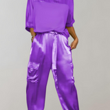 Finley - Luxe Silk Cargo Lounge Ensemble